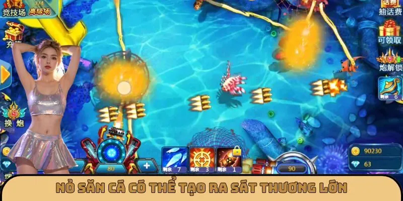 Nỏ săn cá có thể tạo ra sát thương lớn